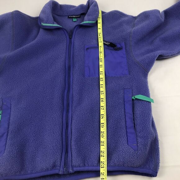 Vintage Patagonia 1990 Synchilla Full Zip Retro X Fleece Jacket Purple Womens 12 - Picture 4 of 12